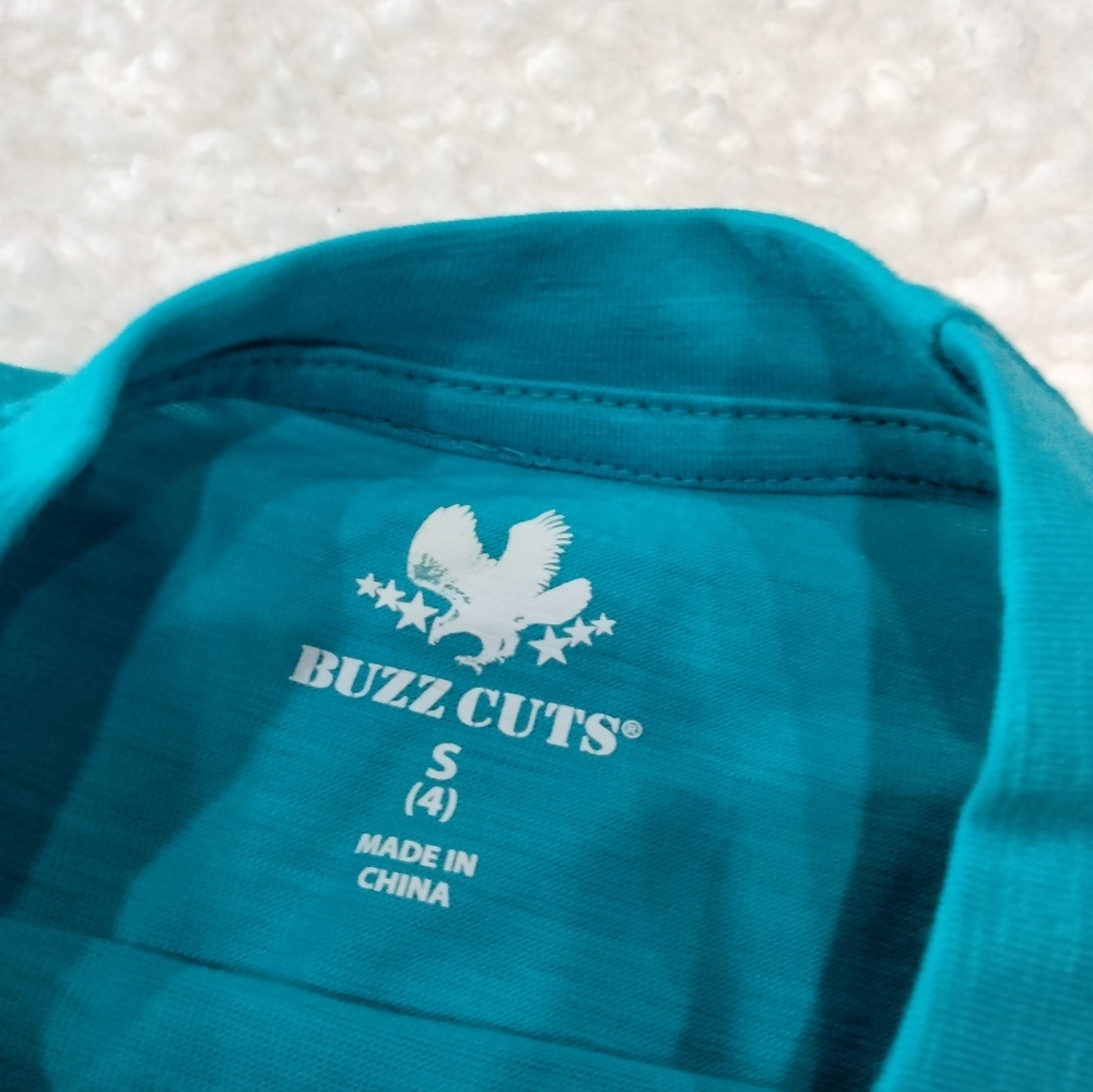 Blue long sleeved tee shirt top by Buzz Cuts kids size small kid size 4 New! - Picture 2 of 3